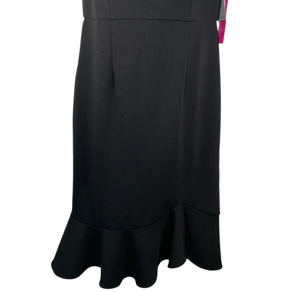 Betsey Johnson puff sleeve scuba crepe dress LBD black nwt size 8 - Picture 4 of 10